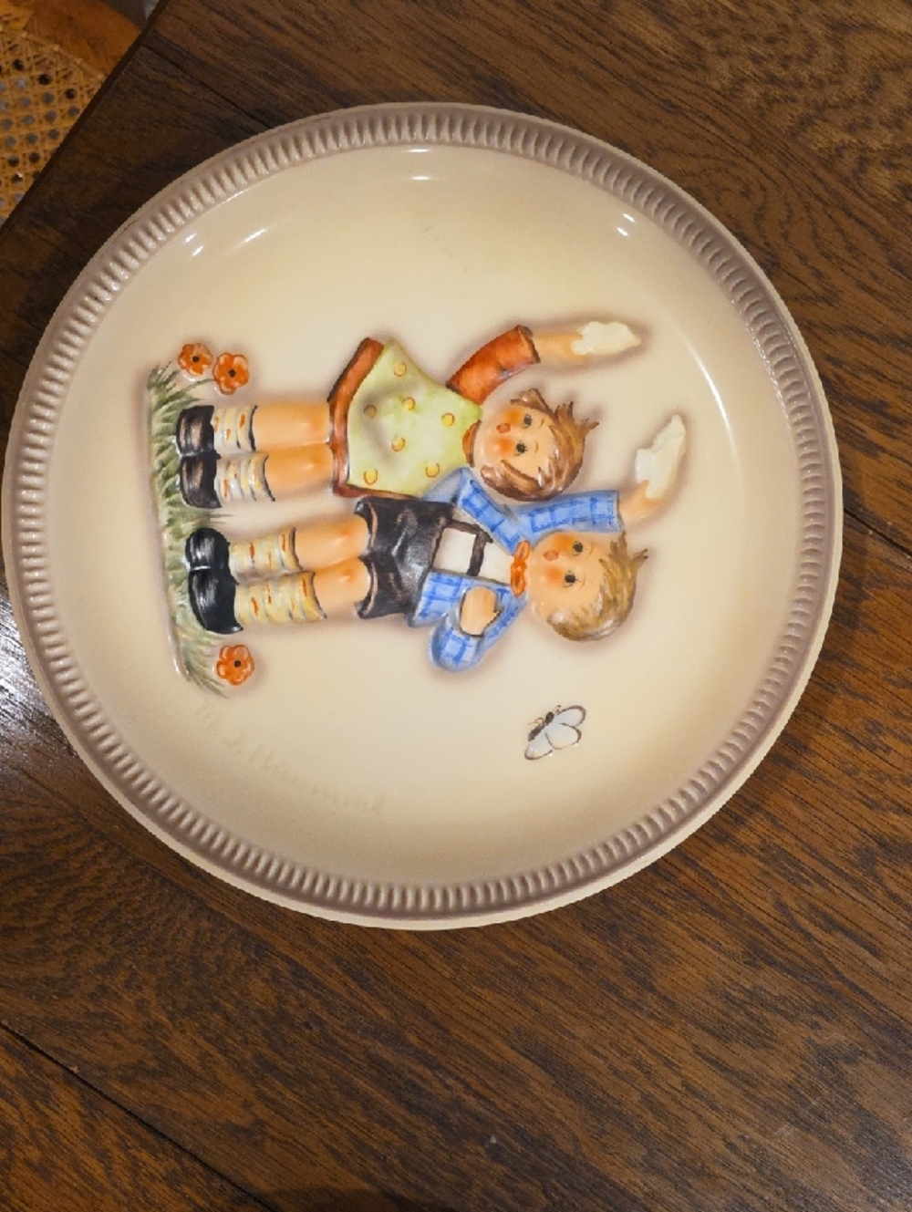 Vintage Hand Hummel Plate 1980 2nd Anniversary Plate "Spring Dance"